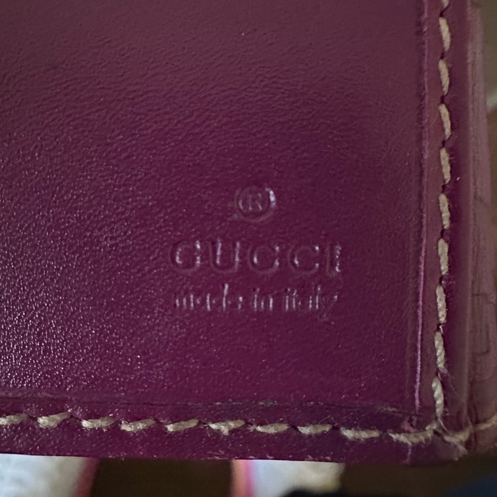 Authentic PURPLE LEATHER GUCCISMA LONG WALLET - Picture 8 of 14